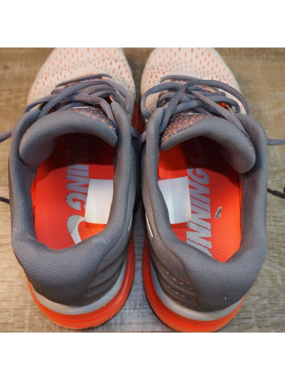 Nike Air Max 2017 Women's Running Shoes Gray Orange White US 9 849560-007 - Picture 10 of 13